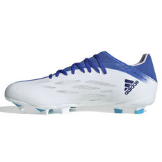 adidas X Speedflow .3 Football Boots White/Blue US Mens 4 / Womens 5, White/Blue, rebel_hi-res