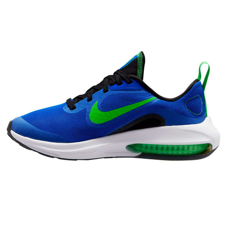 Nike Air Zoom Arcadia 2 GS Kids Running Shoes, Blue/Green, rebel_hi-res