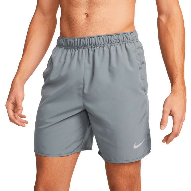 Nike Mens Dri-FIT Challenger 7-inch Unlined Shorts, Grey, rebel_hi-res