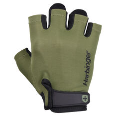 Harbinger Mens Power Gloves Green S, Green, rebel_hi-res