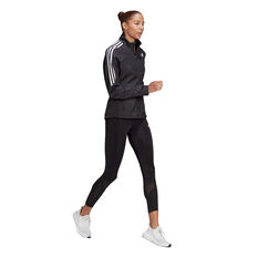 adidas Womens Marathon 3-Stripes Jacket Black L, Black, rebel_hi-res