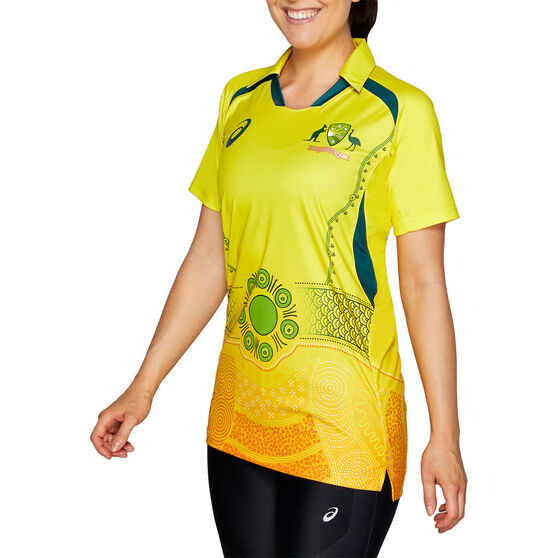 Cricket Australia 2021/22 Womens Indigenous Replica Shirt, Yellow, rebel_hi-res