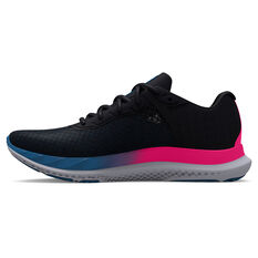 Under Armour Charged Breeze Womens Running Shoes, Black/Pink, rebel_hi-res
