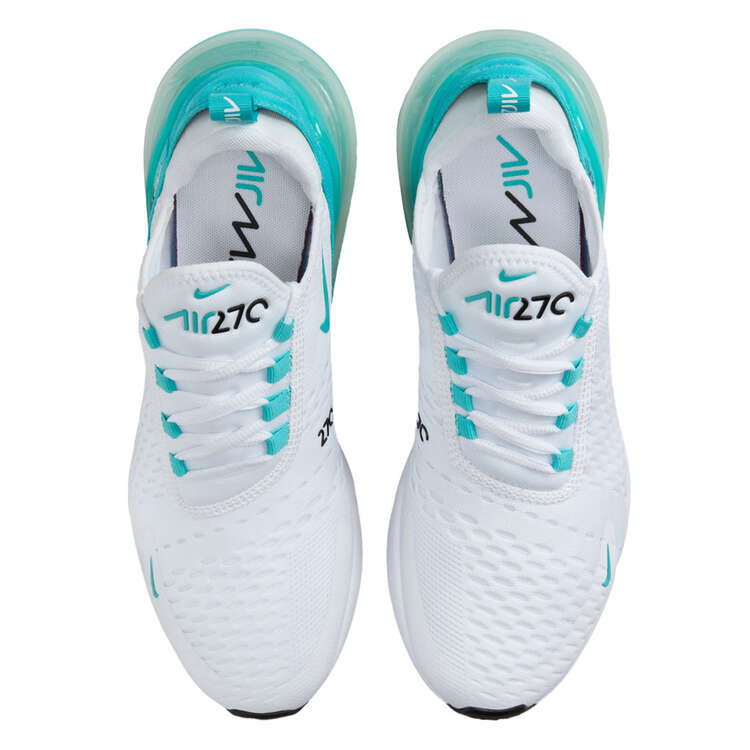 Nike Air Max 270 Womens Casual Shoes, White/Aqua, rebel_hi-res