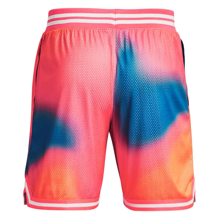 Under Armour Curry Heavy Mesh 8in Shorts, Pink, rebel_hi-res
