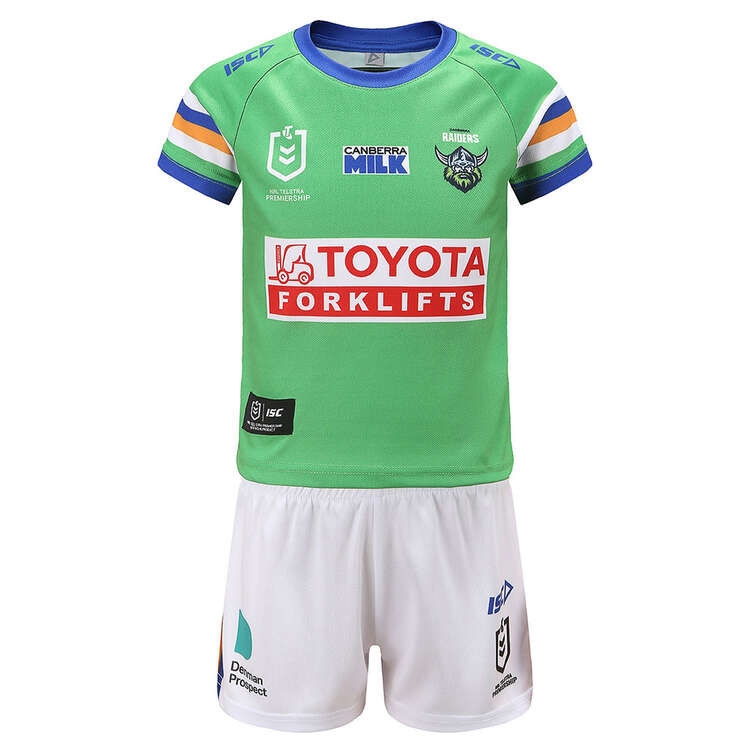 Canberra Raiders Toddlers 2023 Home Football Kit Green 1, Green, rebel_hi-res