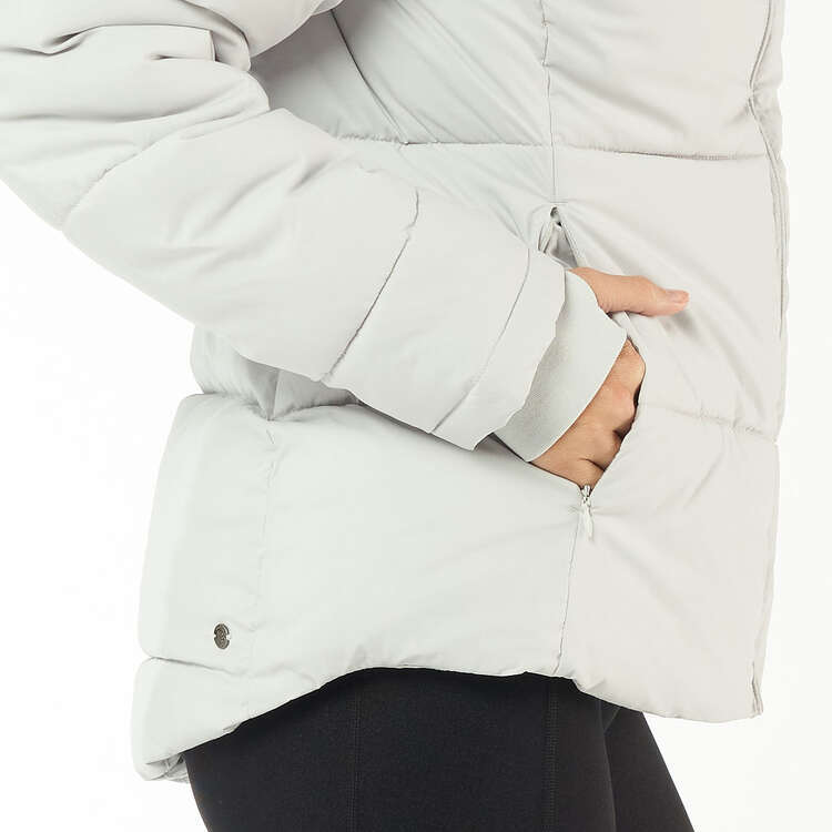 Ell/Voo Womens Leila Puffer Jacket, Grey, rebel_hi-res