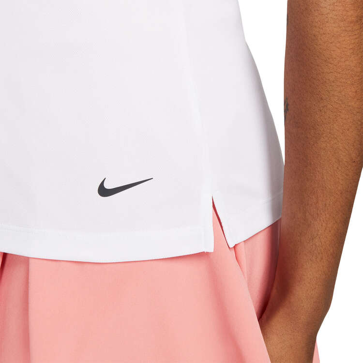 Nike Womens Dri-FIT Victory Sleeveless Golf Polo, White, rebel_hi-res