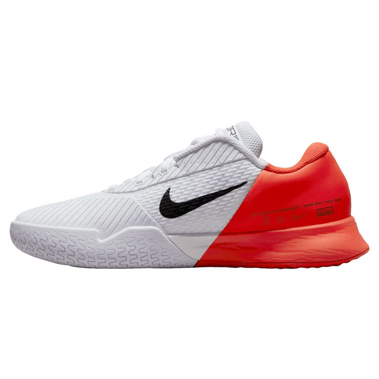 NikeCourt Air Zoom Vapor Pro Mens Hard Tennis Shoes White/Red 11 | Rebel