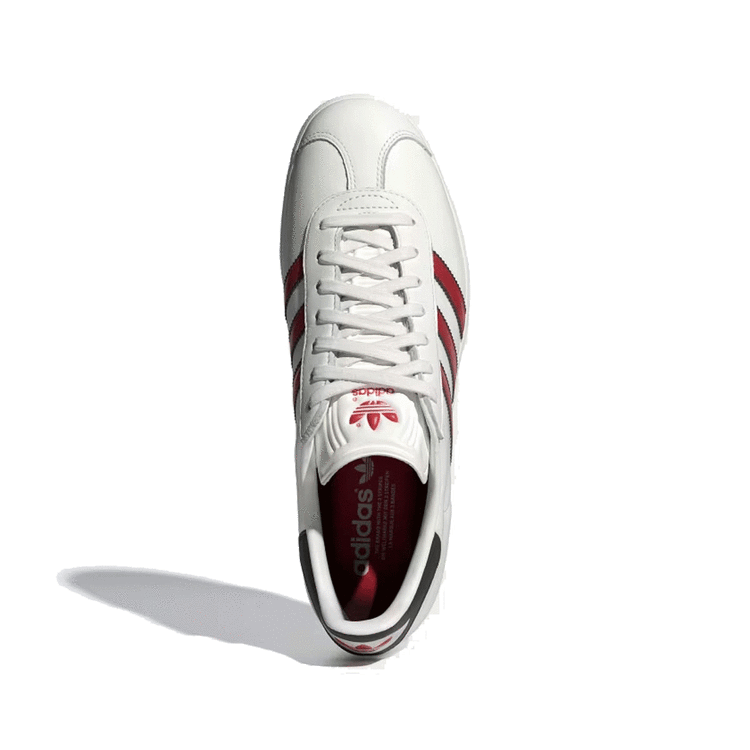 adidas Originals Gazelle Mens Casual Shoes, White/Red, rebel_hi-res