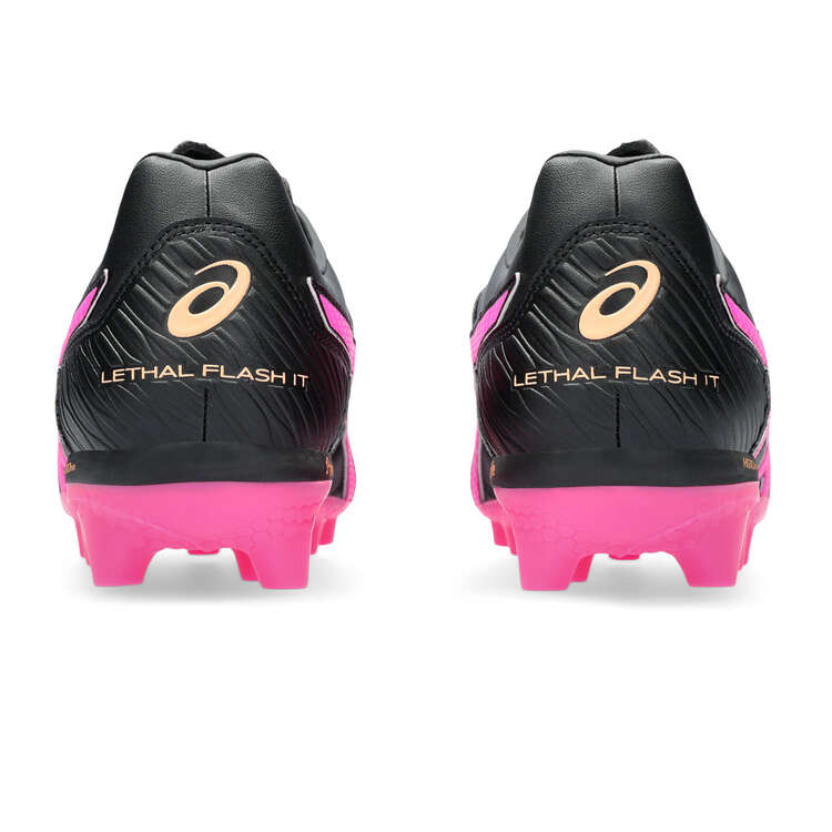 Asics Lethal Flash IT 2 Football Boots, Black/Pink, rebel_hi-res