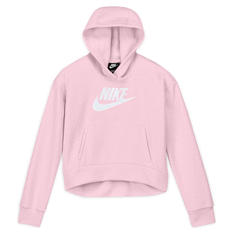 Nike Girls Sportswear VF Club Fleece Hoodie Pink XS XS, Pink, rebel_hi-res