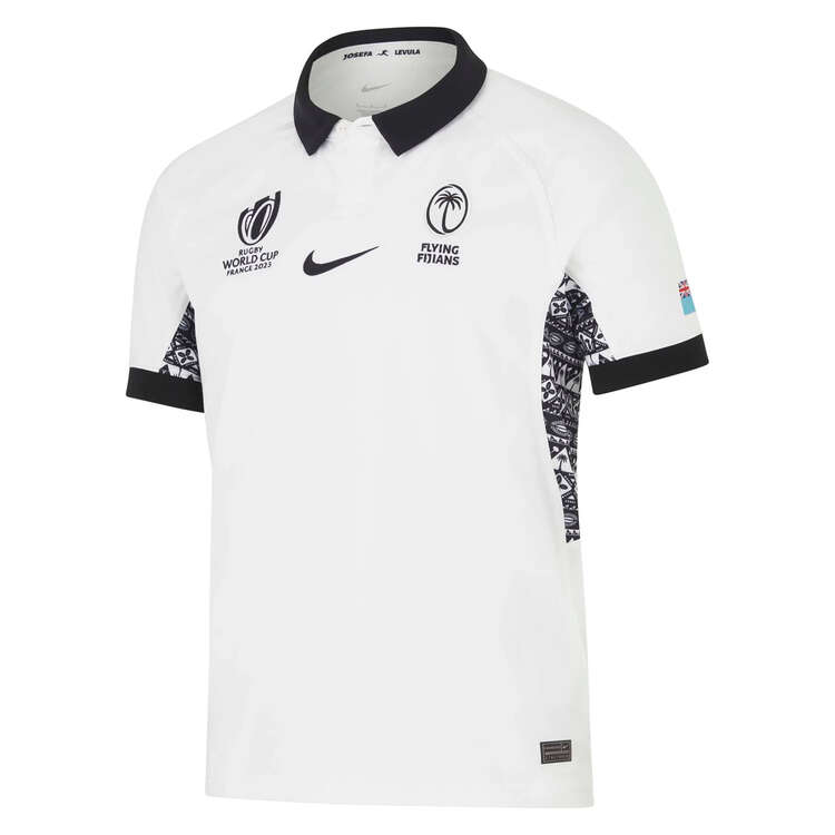 Fiji 2023 Mens Home Rugby Jersey White S, White, rebel_hi-res