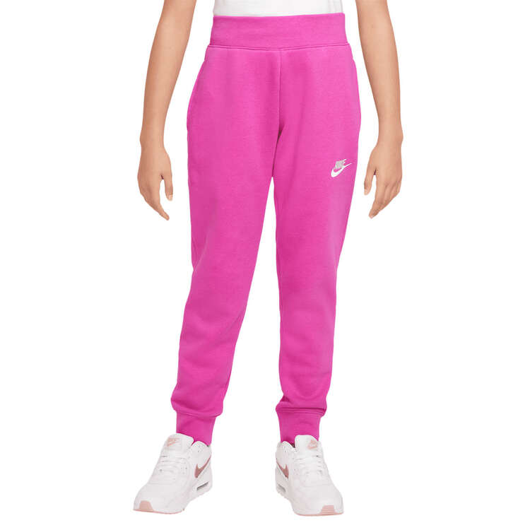 Nike Girls Sportswear Club Fleece LBR Pants Pink XS, Pink, rebel_hi-res