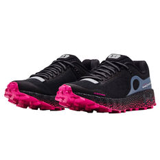 Under Armour HOVR Machina Off Road Womens Trail Running Shoes, Black/Pink, rebel_hi-res