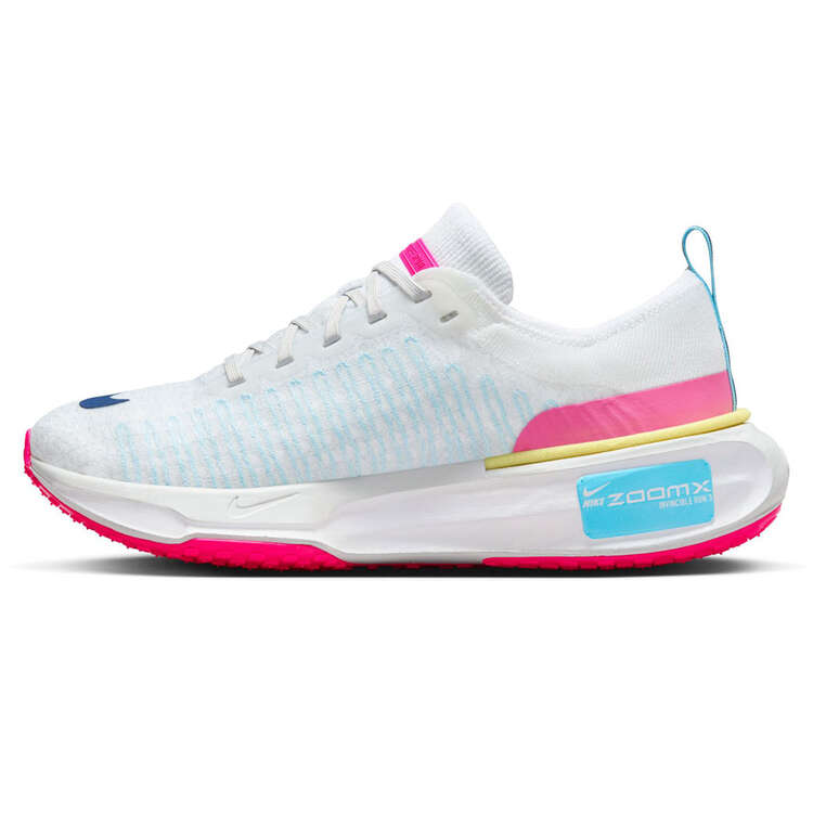Nike ZoomX Invincible Run Flyknit 3 Womens Running Shoes, White/Pink, rebel_hi-res
