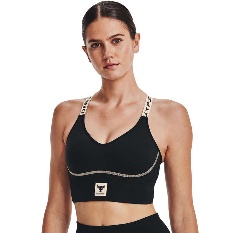 Under Armour Womens Project Rock Infinity Mid Sports Bra, , rebel_hi-res