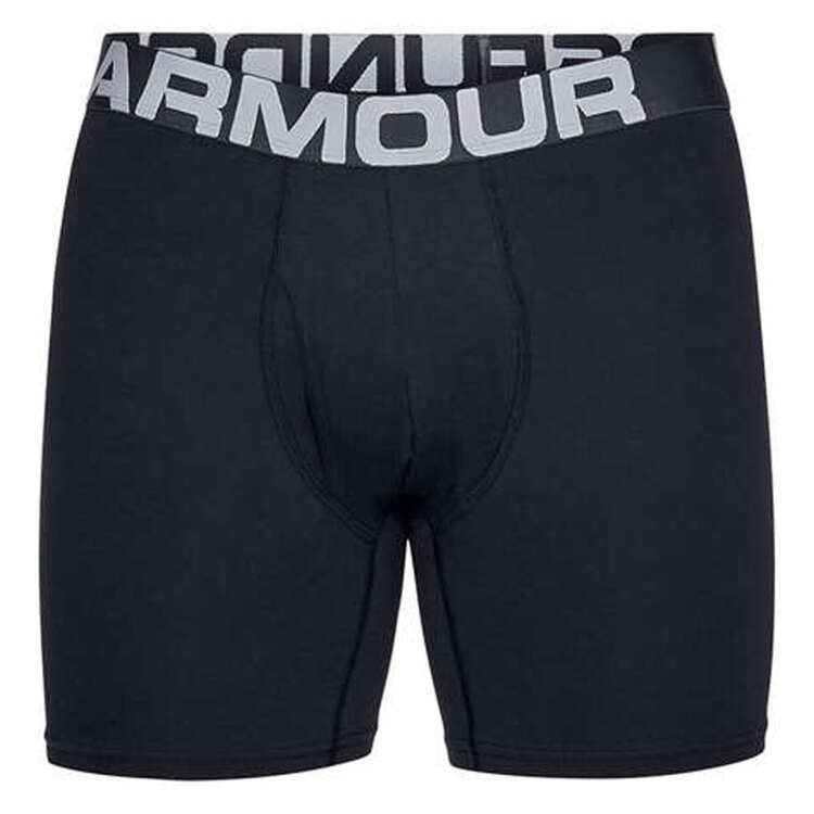 Under Armour Mens Charged Cotton 6-inch 3 Pack Black S, Black, rebel_hi-res