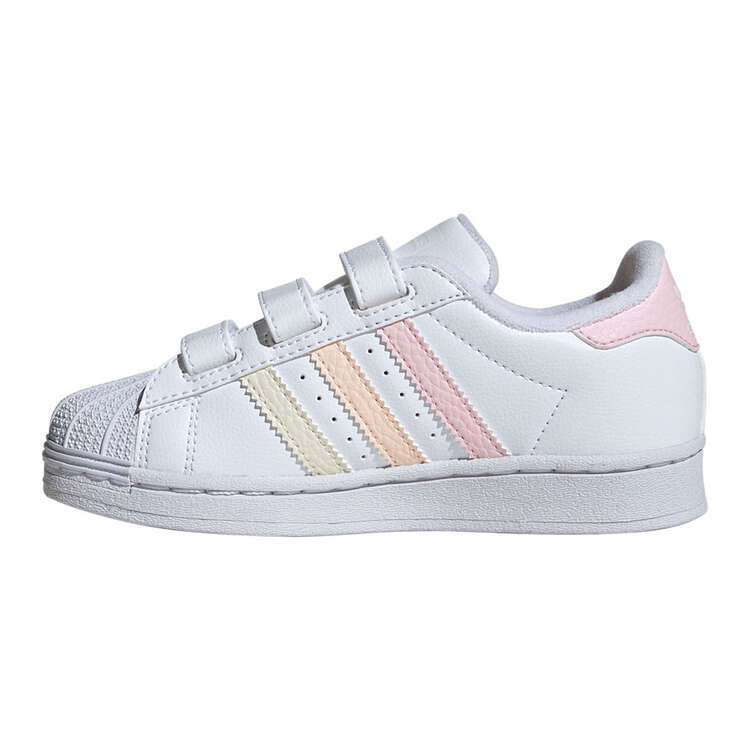 adidas Originals Superstar PS Kids Casual Shoes White/Pink US 11, White/Pink, rebel_hi-res