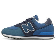 New Balance 574 GS Kids Casual Shoes Blue/Navy US 4, Blue/Navy, rebel_hi-res