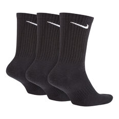 Nike Cushion Cushion Crew 3 Pack Socks Black XL, Black, rebel_hi-res