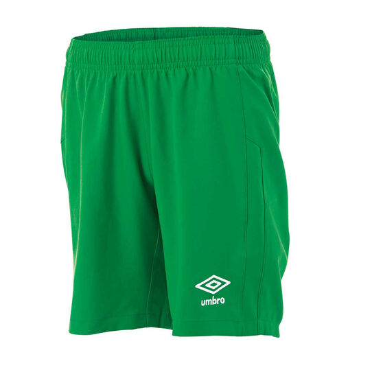 Umbro Kids Junior League Knit Shorts, Green, rebel_hi-res