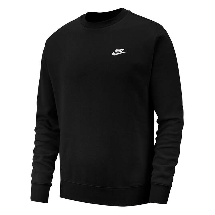 Nike Sportswear Mens Club Fleece Sweatshirt, Black/White, rebel_hi-res