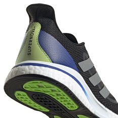 adidas Supernova+ Mens Running Shoes, Black/Silver, rebel_hi-res
