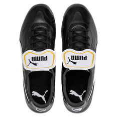 Puma King Top Football Boots Black/White US Mens 7 / Womens 8.5, Black/White, rebel_hi-res