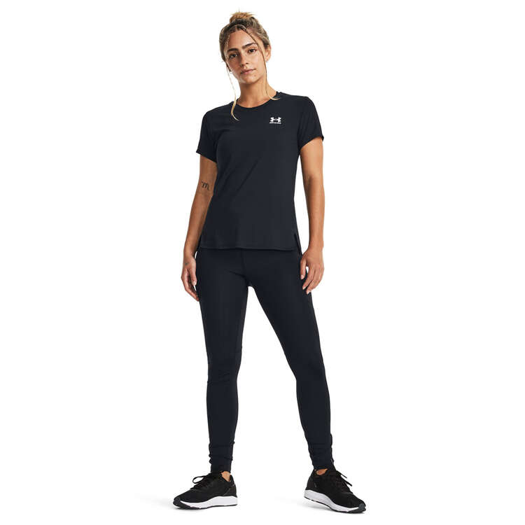 Under Armour Womens Iso-Chill Tee, Black, rebel_hi-res