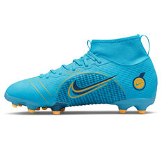 Nike Mercurial Superfly 8 Academy Kids Football Boots Blue/Orange US 1, Blue/Orange, rebel_hi-res