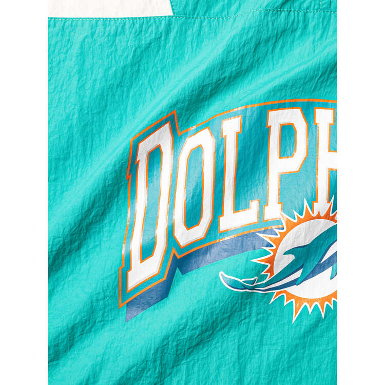 Miami Dolphins Mens Half-Zip Windbreaker Jacket, Blue, rebel_hi-res