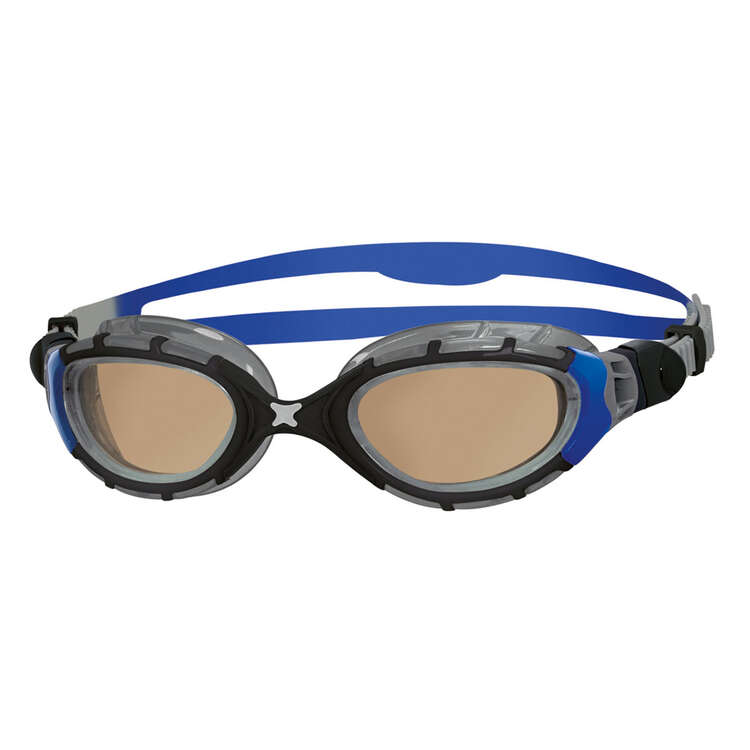 Zoggs Predator Flex Polarised Swim Goggles Blue Regular, Blue, rebel_hi-res