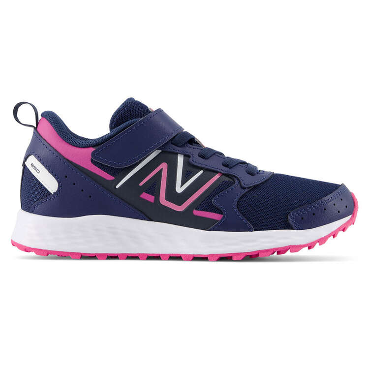 New Balance Fresh Foam 650 v1 PS Kids Running Shoes Navy/Pink US 11, Navy/Pink, rebel_hi-res