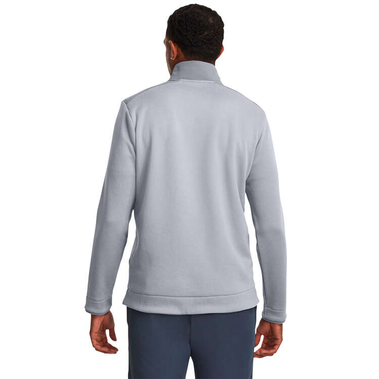 Under Armour Mens UA Storm SweaterFleece 1/2 Golf Top Grey XL, Grey, rebel_hi-res