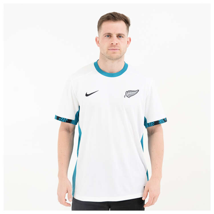 Nike New Zealand Mens 2023 Stadium Away Dri-FIT Football Jersey White S, White, rebel_hi-res