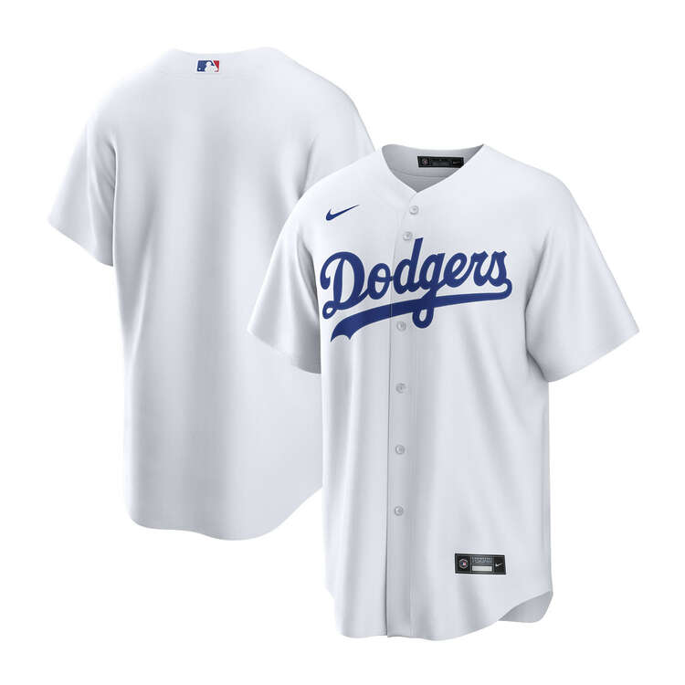 Los Angeles Dodgers Mens Home Jersey, White, rebel_hi-res