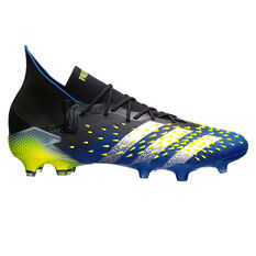 adidas Predator Freak .1 Football Boots Black/Blue US Mens 4 / Womens 5, Black/Blue, rebel_hi-res