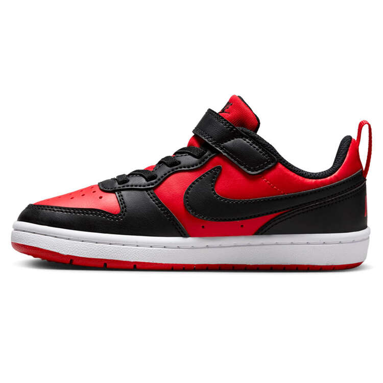 Nike Court Borough Low Recraft PS Kids Casual Shoes Red/Black US 11, Red/Black, rebel_hi-res