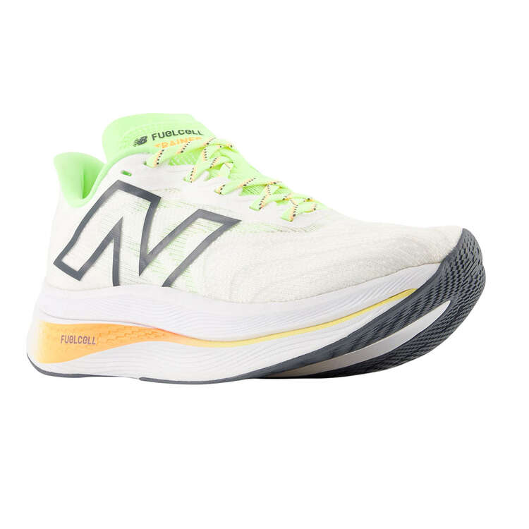 New Balance FuelCell SuperComp Trainer v2 Womens Running Shoes, White/Orange, rebel_hi-res