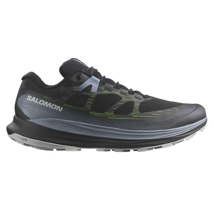 Salomon Ultra Glide 2 Mens Trail Running Shoes, Black/Blue, rebel_hi-res