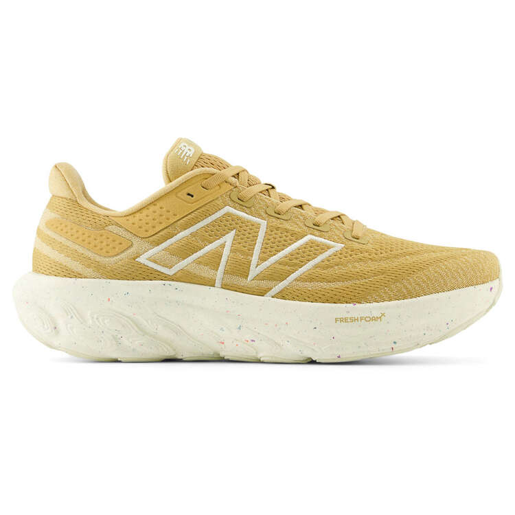 New Balance 1080 V13 Mens Running Shoes Tan/White US 7, Tan/White, rebel_hi-res