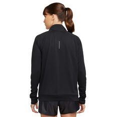 Nike Womens Dri-FIT Swoosh Run 1/4 Zip Midlayer, Black, rebel_hi-res