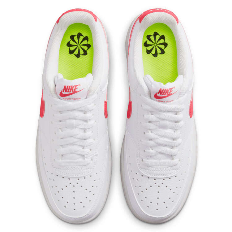 Nike Court Vision Low Next Nature Womens Casual Shoes, White/Pink, rebel_hi-res