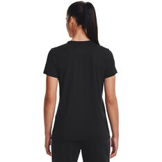 Under Armour Womens Sportstyle Graphic Tee, Black, rebel_hi-res