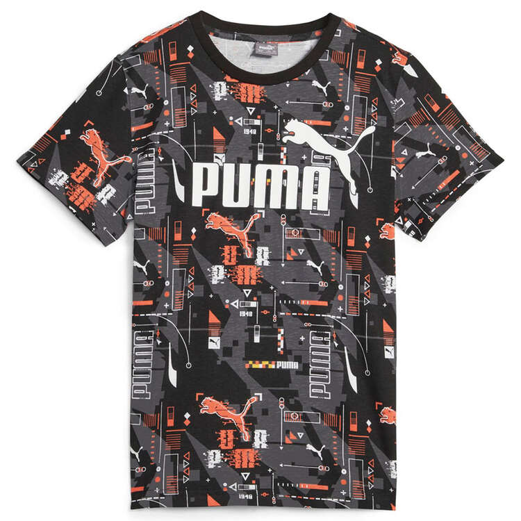 Puma Youth Essentials Plus Future Verse Tee Black XS, Black, rebel_hi-res