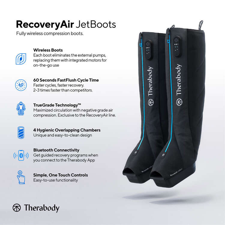 Therabody RecoveryAir JetBoots, Black, rebel_hi-res