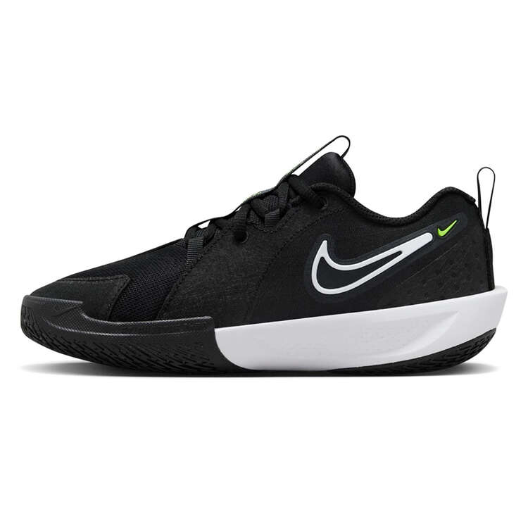 Nike Air Zoom G.T. Cut 3 GS School Basketball Shoes Black/White US 4, Black/White, rebel_hi-res