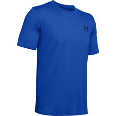 Under Armour Mens Sportstyle Left Chest Tee, Blue, rebel_hi-res