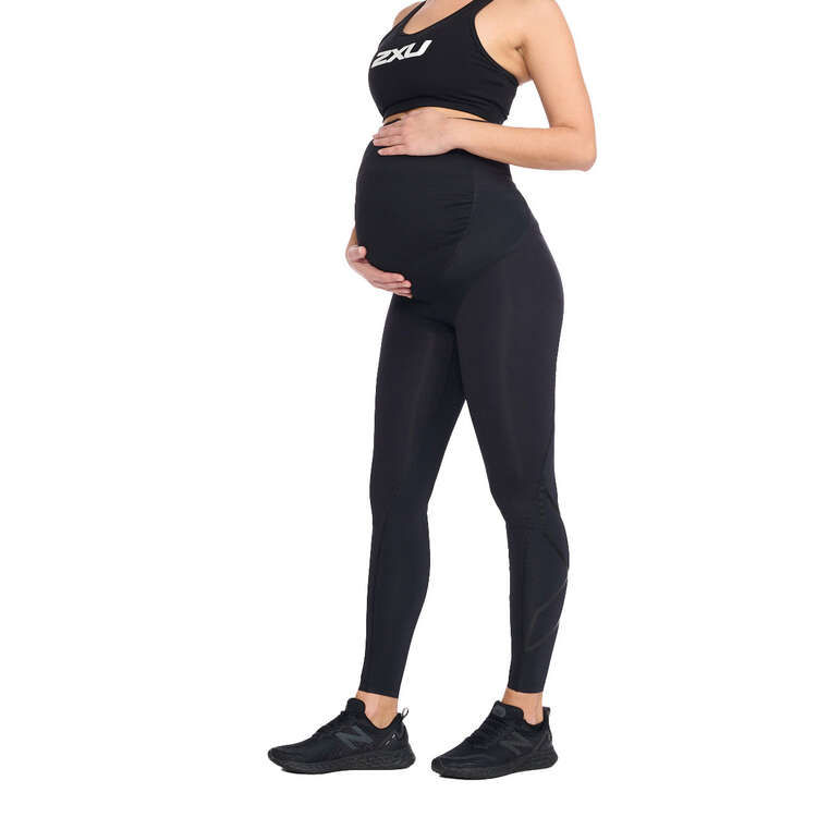 2XU Womens Prenatal Active Tights, Black, rebel_hi-res
